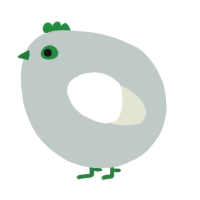 A silver and white chicken