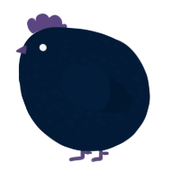A tumblr chicken with a speckle pattern