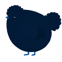 A tumblr chicken with a lace pattern
