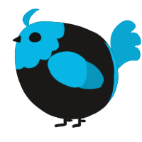 A sable and cerulean chicken with a head pattern