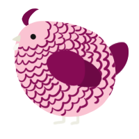 A rose and wine chicken with a lace pattern