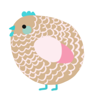A beige and rose chicken with a lace pattern