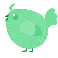 A spring chicken with a lace pattern