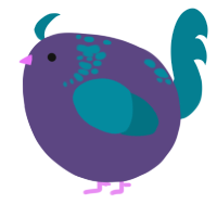 A overcast and sea chicken with a neck-speckle pattern