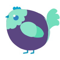 A overcast and mint chicken with a head pattern