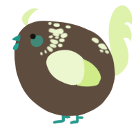 A bark and apple chicken with a neck-speckle pattern