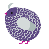 A overcast and silver chicken with a lace pattern