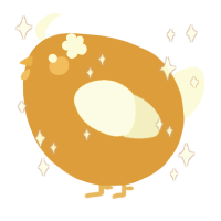 A orange and white chicken