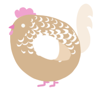 A beige and cream chicken with a half-lace pattern