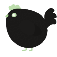 A sable chicken with a lace pattern