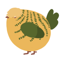 A honey and olive chicken with a half-bar pattern