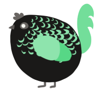 A sable and spring chicken with a half-lace pattern