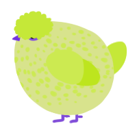 A lemon and lime chicken with a speckle pattern