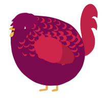 A wine and crimson chicken with a half-lace pattern