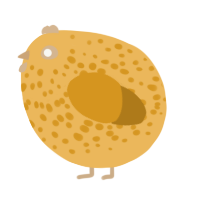 A honey and ochre chicken with a speckle pattern