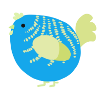 A sky and lemon chicken with a half-bar pattern