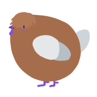 A brown and mist chicken