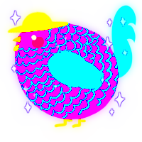 A amethyst and sea chicken with a lace pattern