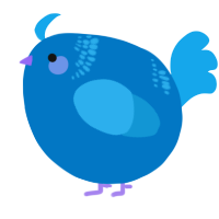 A sapphire and sky chicken with a neck-band pattern