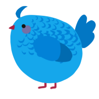 A sky and sapphire chicken with a half-lace pattern