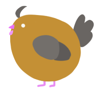 A gold and grey chicken