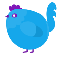 A sky chicken with a head pattern