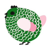 A leaf and rose chicken with a lace pattern