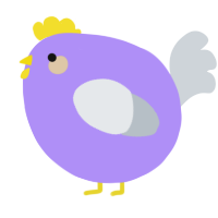 A lilac and mist chicken