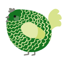 A leaf and lemon chicken with a lace pattern