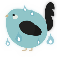 A aqua and sable chicken