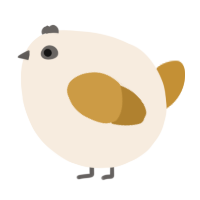 A cream and gold chicken