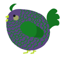 A overcast and leaf chicken with a lace pattern