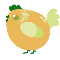 A honey and lemon chicken with a neck-speckle pattern