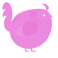 A leaf chicken with a neck-speckle pattern