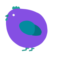 A blurple and sea chicken