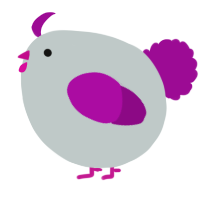 A silver and plum chicken
