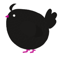 A sable chicken with a lace pattern