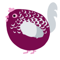 A wine and mist chicken with a half-lace pattern