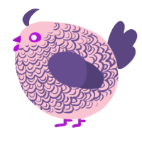 A rose and overcast chicken with a double-lace pattern