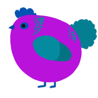 A amethyst and sea chicken with a neck-band pattern