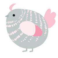 A silver and rose chicken with a bar pattern