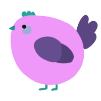 A lavender and overcast chicken
