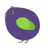A overcast and grass chicken