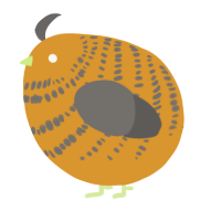 A orange and grey chicken with a bar pattern