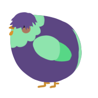 A overcast and spring chicken with a head pattern