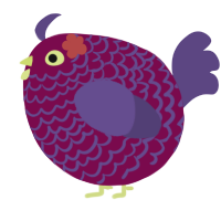 A wine and overcast chicken with a lace pattern