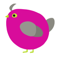 A fuchsia and ash chicken
