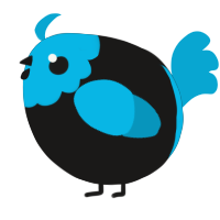 A sable and cerulean chicken with a head pattern