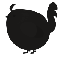 A sable chicken with a neck-speckle pattern