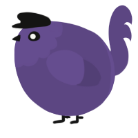 A overcast chicken with a head pattern